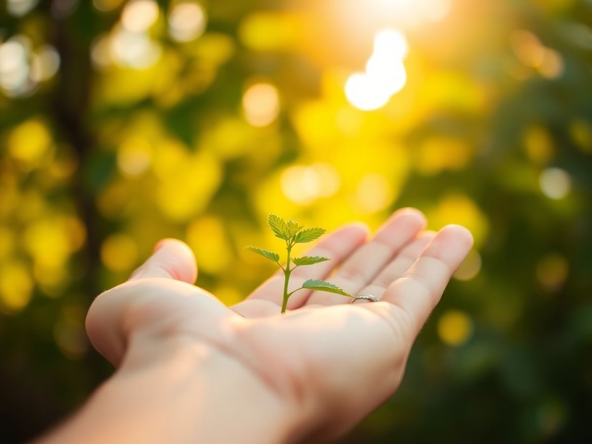 Persoană liniștită, natură calmă, apus de soare cald.